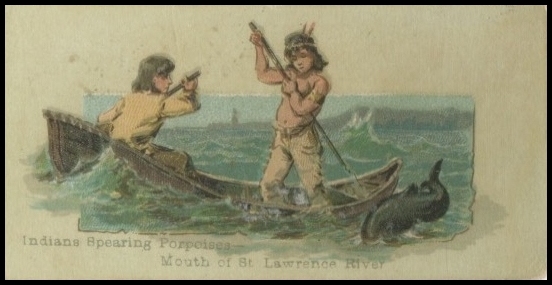 Indians Spearing Porpoises